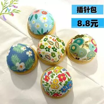 Pin Cushion Packs Cross Stitch Tools Handmade Fabric Needle Binding Bag Embroider Pin Cushion Storage Needle Bag Pin Packs Log Base Default
