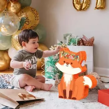 Пиньята на день рождения в стиле «Лиса» с лесной тематикой и палочкой, конфетти с завязанными глазами для вечеринки в стиле «Животное», тема «Лиса», украшение для детского душа Sets