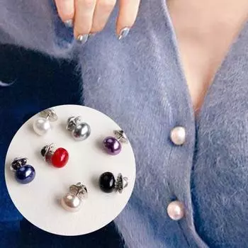 Pin Рубашка Свитер Клип Мода Имитация Одежды Брошь Орнамент Женщины Жемчуг красный