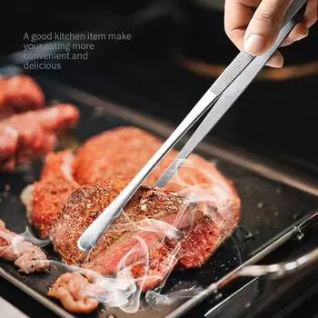 Пинцет для гриля с зажимом для еды Прецизионные пинцеты Острые пинцеты Металлические пинцеты Зажимы для еды из нержавеющей стали Пинцет для готовки