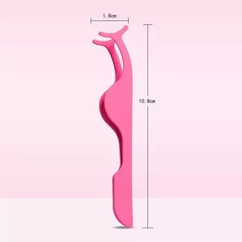 Пинцет для накладных ресниц, 1 шт., инструменты для красоты и макияжа из нержавеющей стали 10.8cm*1.8cm*1.8cm розовый