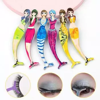 Пинцет для накладных ресниц Профессиональный мини эргономичный нержавеющая сталь в форме русалки вспомогательный пинцет для наращивания ресниц для макияжа E