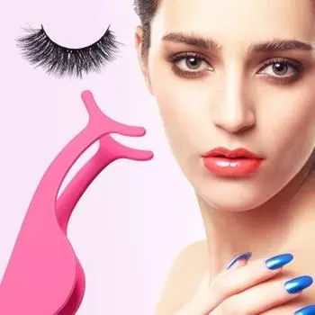 Пинцет для накладных ресниц, высокоточный изогнутый дизайн губок, многофункциональный портативный, плотно закручивает ресницы, экономит время, вспомогательное устройство для накладных ресниц из нержавеющей стали A