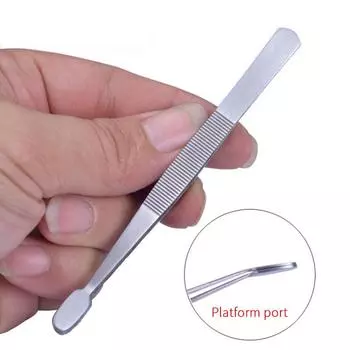 Пинцет для почтовых марок Инструменты для коллекционирования филателистических марок Пинцет для почтовых марок из нержавеющей стали ( Серебряный ) Style A