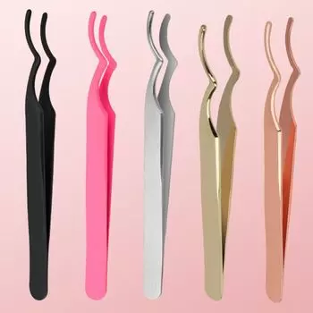 Пинцет для ресниц Arc Mouth Eyelashes Профессиональный аппликатор для накладных ресниц Портативные инструменты для макияжа розы красного