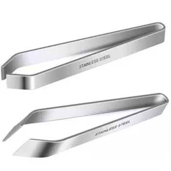 Пинцет для рыбных костей, 2 шт., плоские и наклонные пинцеты из нержавеющей стали, плоскогубцы, инструмент для удаления (4,6 дюйма) Инструменты для гаджетов для кухни