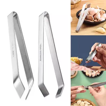 Пинцет для рыбных костей, инструмент для удаления, портативный плоский и наклонный пинцет из нержавеющей стали, 2 шт.