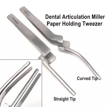 Пинцет для стоматологической бумаги с закрытым кончиком, артикуляционный пинцет Миллера, стоматологическая лаборатория, инструмент для отбеливания зубов, инструменты для стоматолога 1 piece straight