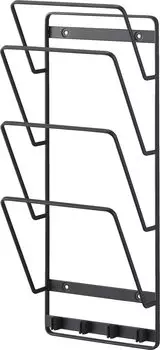 Пинцет и шурупы для доски Yamazaki Jitsugyo Совместимость с гипсокартонной стеной Планшет 4 Ш16 x Г11 x В42 Башня зарядный шнур Книга Коллектив чёрный