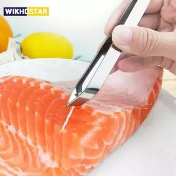 Пинцет из нержавеющей стали для рыбных костей, зажим для съемника, щипцы для удаления рыбных костей, зажим для выщипывания рыбных костей, кухонные гаджеты, инструменты серебряный