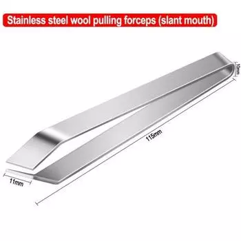 Пинцет из нержавеющей стали для удаления рыбных костей с эргономичной ручкой 1pcs