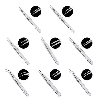 Пинцет из нержавеющей стали с антийодом, длинные прямые щипцы 12,5–30 см, прямые локтевые головки, инструменты 17
