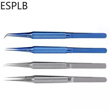 Пинцет из титанового сплава/нержавеющей стали Precision Fly Line 0,15 мм с прямым/изогнутым кончиком для считывания отпечатков пальцев, электронные компоненты Stainless Straight