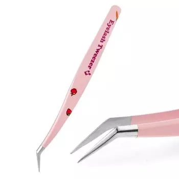 Пинцет Pink Clubberry Пинцет для накладных ресниц Высокоточный пинцет для ресниц из нержавеющей стали Цветной ручной пинцет