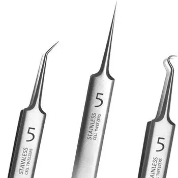 Пинцет ультратонкий Клеточный зажим для прыщей Пинцет для салонов красоты Специальный инструмент для выскабливания игл для удаления артефактов