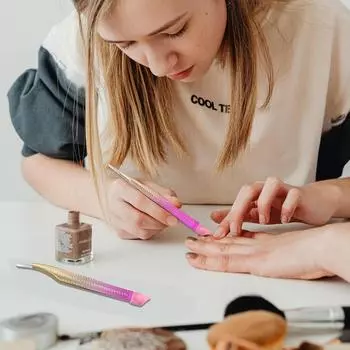 Пинцеты для дизайна ногтей Пинцеты для наращивания ресниц Двусторонние пинцеты для ногтей Пинцеты Precisions Craft Пинцеты с изогнутыми кончиками 1