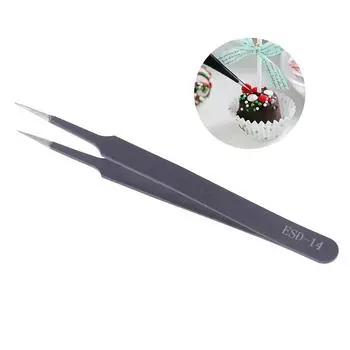 Пинцеты из нержавеющей стали, тонкие антистатические прецизионные ремонтные зажимы для пинцета