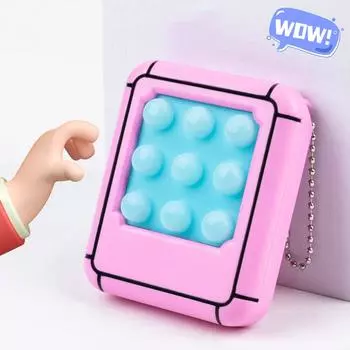 Pinch Bubble Finger Decompression Toy Decompression Silicone Bubble Crackle Keychain One Size