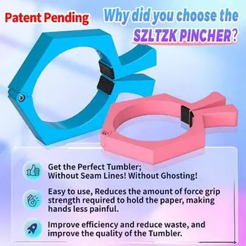 Pinch Perfect Tumblers Clamp Нескользящий стакан Сублимационные аксессуары Плотно прилегающий с гайкой-барашком Механизм затяжки Инструмент для обертывания красный