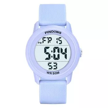 PINDOWS водонепроницаемые цифровые спортивные часы со светодиодной подсветкой для женщин - многофункциональные,