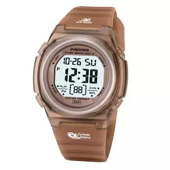 PINDOWS Women s Watch, Digital Sports Watch, 50m Water Resistant, LED Backlit Wristwatch (with Alarm, Stopwatch, Calendar), Daily Use Indoor and