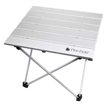 Pine Field Aluminum Low Table with Exclusive Storage Bag (Silver)