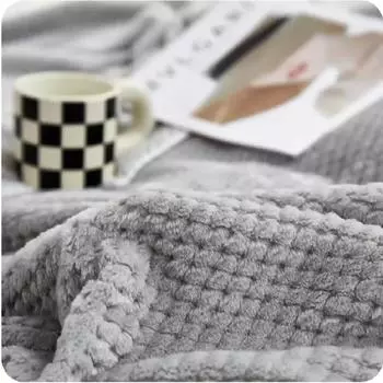 Одеяло с ананасом, фланелевое одеяло, одеяло для защиты от домашних животных, одеяло с кондиционером, одеяло для сна, подарочное одеяло из кораллового бархата 70x100cm светло-серый