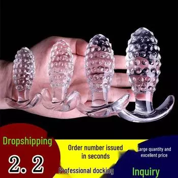 Pineapple Crystal Transparent Anal Plug - Creative Wearable Adult Toy