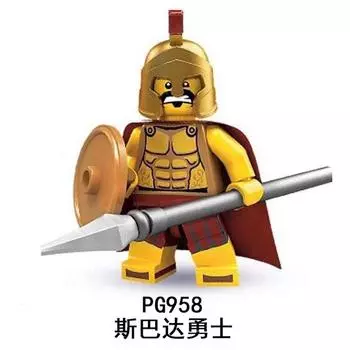 Pingo Pg958 959 960 Воин Миньон Командир Щит Копье Мозаика Строительный Блок Игрушка Сумка