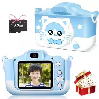 Pinguma Kids Ultra Digital Camera Toy Video inch IPS 8x Timer 32GB Memory Card Years Birthday Gift Camera, Детская камера, Детская камера,