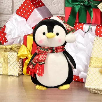 Пингвин плюшевая игрушка обнимашка для детского душа подарки праздничные рождественские украшения для дома S