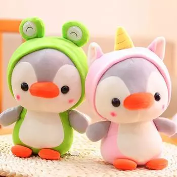 Пингвин плюшевая игрушка животное пингвин косплей пчела лягушка динозавр мягкая кукла