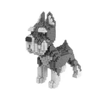 PINGZHIXING Swift Schnauzer Large Nanoblock 6618-1pzx, разноцветные, популярные корейские игрушки