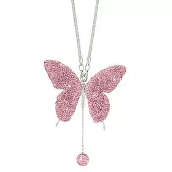 Pink Bling Car Pendant Diamond Bag Pendant Creative Butterfly Pendant Car