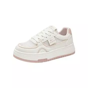 Pink board shoes single mesh breathable women s shoes lightweight and versatile casual shoes sports shoes platform white shoes 35