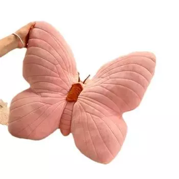 Pink Butterfly Throw Pillow Plush Toy Sofa Back Cushion Decoration Gift Toys
