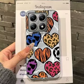 Pink Cherry Bow Leopard Star Heart Girls Women Phone Case For Xiaomi 14T 13T Pro 14Tpro 11 Lite 5G NE Shockproof Fundas Cover Xiaomi 13T белый