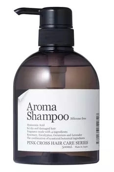 Pink Cross Aroma Shampoo 500ml High Purity Hyaluronic Acid Salon Organic Hair Damage Care Moisturizing Scalp Care Botanical Fragrance Herb Non-Silicon