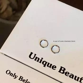 Pink Daily Implanted Titanium Alloy Ear Bone Ring Ear-Caring Simple Bracelet Ear Studs Removal-Free before Sleep Hoop Earrings Titanium alloy 8mm ear ring pair