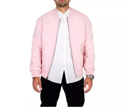 Pink Designer Handmade Lambskin Leather Jacket Stylish Biker Men Motorcycle XS розовый