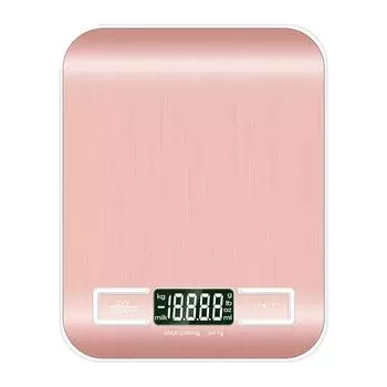 Pink Digital Scales 10kg 1g Weights Scale Stainless Steel Electronic Balance Measure Tools LED Display Kitchen Scale Libra CHINA