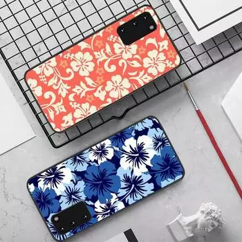 Чехол для телефона «Розовый гибискус» в стиле ретро с гавайским цветком для Samsung S10 21 20 9 8 plus lite S20 Ultra 7edge Samsung S6