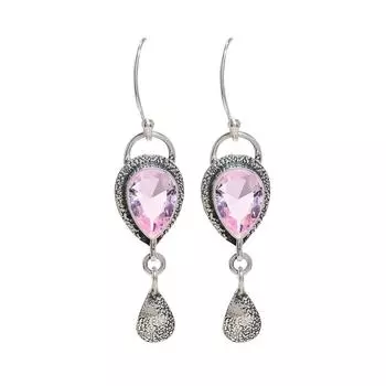 Pink Kunzite 925 Sterling Silver Earring V2275, Pink Earring, Pear Earring, Valentin s Day Gift, Gift For Her, Birthday Gift, Handmade Jewelry, Silver