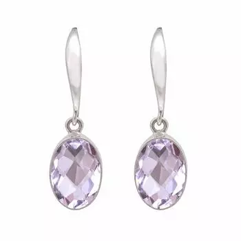 Pink Kunzite 925 Sterling Silver Earring V4479, Pink Earring, Oval Earring, Valentin s Day Gift, Gift For Her, Birthday Gift, Handmade Jewelry, Silver