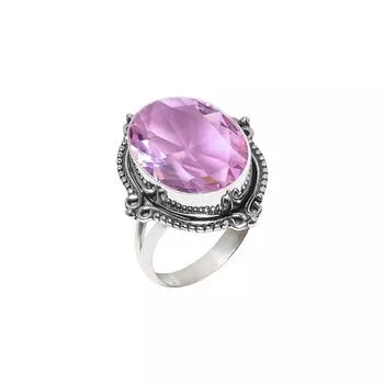 Pink Kunzite 925 Sterling Silver Ring V6418, Pink Ring, Oval Ring, Valentin s Day Gift, Gift For Her, Birthday Gift, Handmade Jewelry, Silver Jewelry,