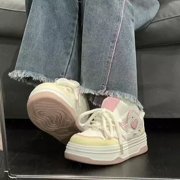 Pink little white shoes women s spring and summer new original versatile board shoes female students retro women s shoes trend 35