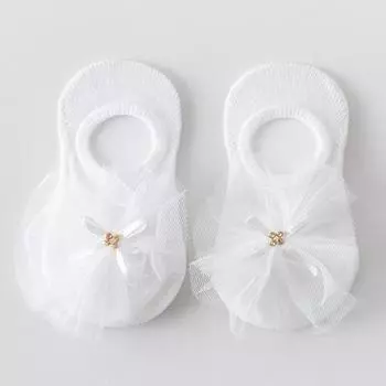 Pink Mesh Gauze Baby Boat Socks Cute Flower Newborn Girl Summer Thin Breathable Socks 0-6 Months Infant Princess Short Socks 0-6 months