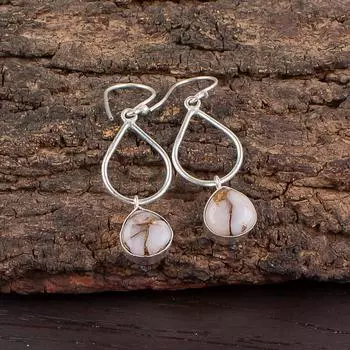 Pink Opal Copper Gemstone 925 Sterling Silver Jewelry Fashionable Earrings 1.90 EE-19-35