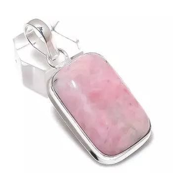 Pink Opal Gemstone Handmade 925 Sterling Silver Jewelry Pendant 2.05 w7c59