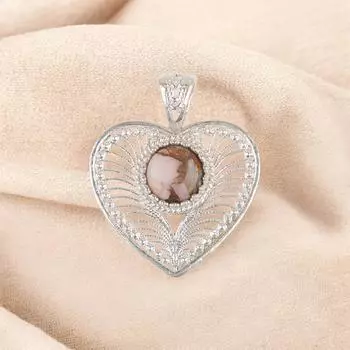 Pink Opal Turquoise Gemstone 925 Sterling Silver Jewelry Handmade Pendant 1.4 CP-15-36